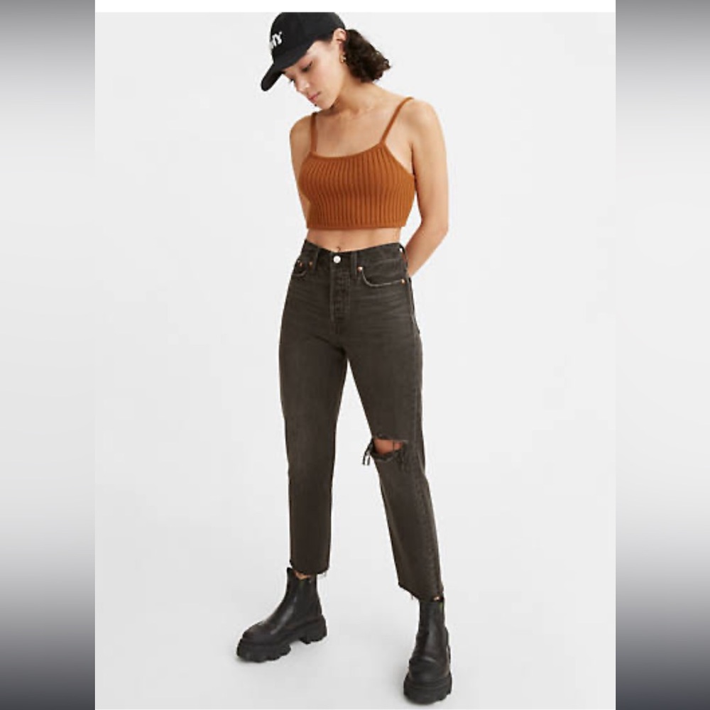 Black Levi’s wedgie straight jeans